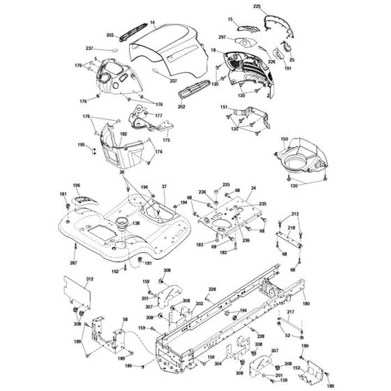 McCulloch M185-107T - 96041037801 - 2015-04 - Chassis & Enclosures Parts Diagram