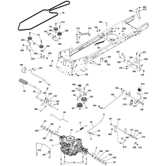 McCulloch M185-107TC - 96051006703 - 2014-05 - Drive Parts Diagram