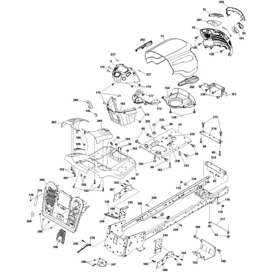 McCulloch M185-107TC - 96051011600 - 2013-06 - Chassis & Enclosures Parts Diagram