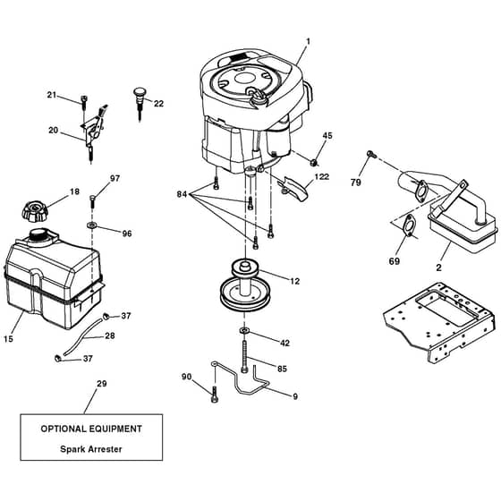 McCulloch M185-107TC - 96051011600 - 2013-06 - Engine Parts Diagram