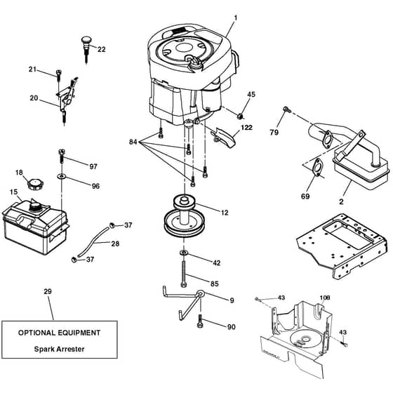 McCulloch M185-107TC - 96051015200 - 2016-07 - Engine Parts Diagram