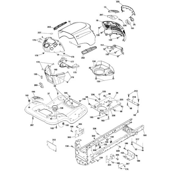 McCulloch M185-117T - 96041029701 - 2013-01 - Chassis & Enclosures Parts Diagram