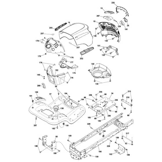 McCulloch M185-117T - 96041035600 - 2013-06 - Chassis & Enclosures Parts Diagram