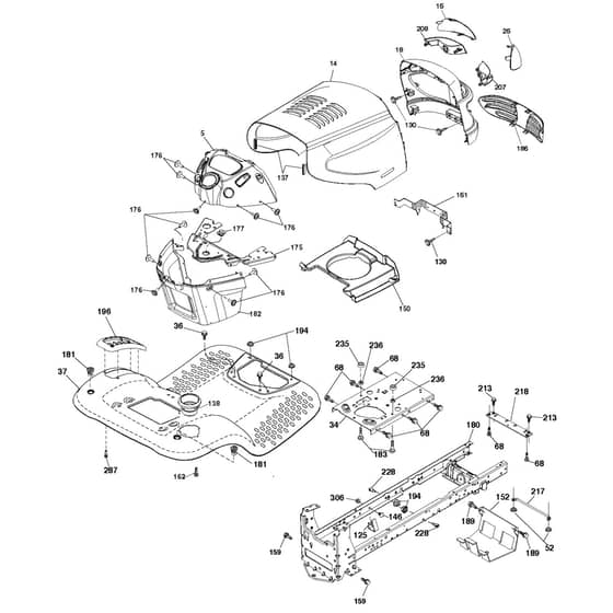 McCulloch M19542 - 96041023300 - 2011-05 - Chassis & Enclosures Parts Diagram