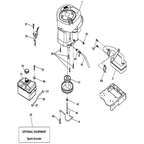 McCulloch M19542H - 96041011800 - 2010-03 - Engine Parts Diagram