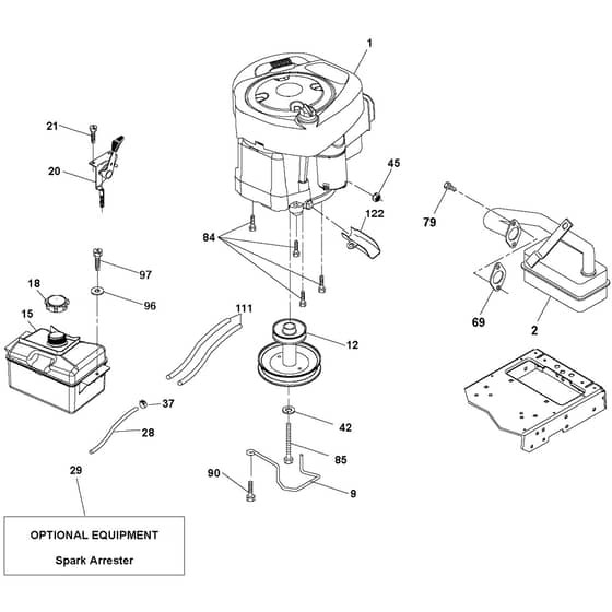 McCulloch M195-42T - 96042014400 - 2012-12 - Engine Parts Diagram