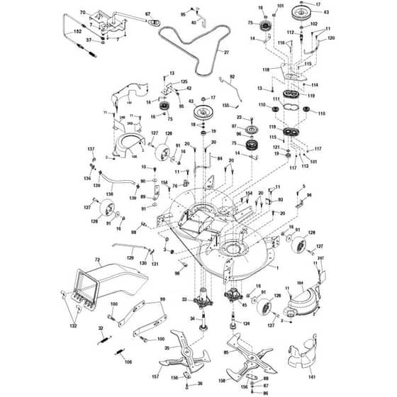 McCulloch M200107HRB - 96051004000 - 2011-12 - Mower Deck - Cutting Deck Parts Diagram