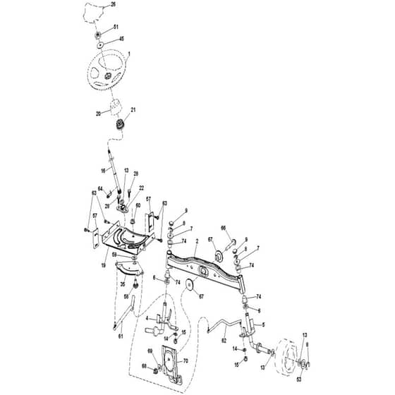 McCulloch M200117H - 96041006502 - 2010-07 - Steering Parts Diagram