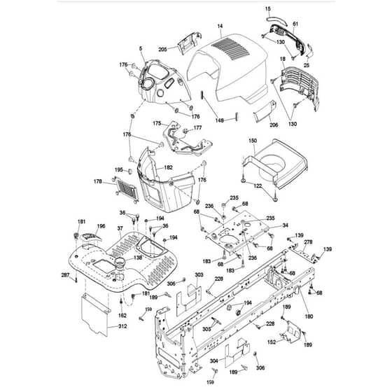 McCulloch M200117H - 96041006503 - 2010-11 - Chassis & Enclosures Parts Diagram