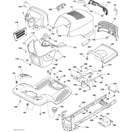 McCulloch M200117H - 96041022200 - 2010-12 - Chassis & Enclosures Parts Diagram