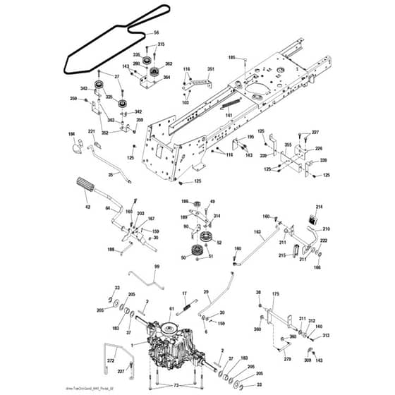 McCulloch M200-107TC - 96051006900 - 2014-06 - Drive Parts Diagram
