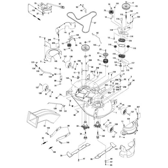 McCulloch M200-107TC - 96051006900 - 2014-06 - Mower Deck - Cutting Deck Parts Diagram