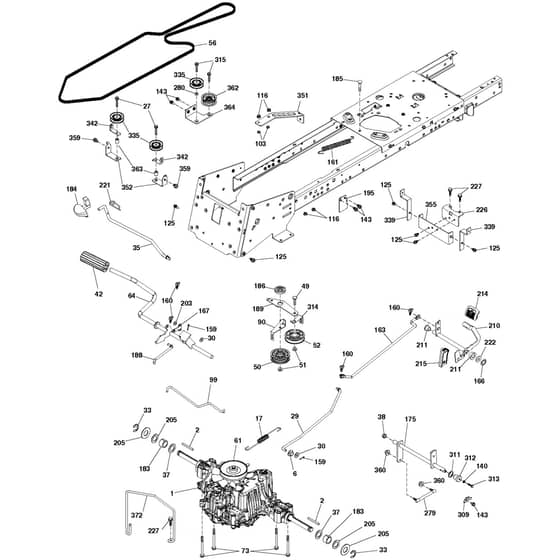 McCulloch M200-107TC - 96051006901 - 2015-03 - Drive Parts Diagram