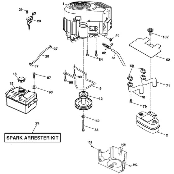 McCulloch M200-107TC - 96051006901 - 2015-03 - Engine Parts Diagram