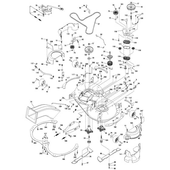 McCulloch M200-107TC - 96051015300 - 2016-07 - Mower Deck - Cutting Deck Parts Diagram