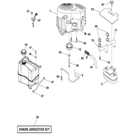 McCulloch M200-117T - 96041029800 - 2012-11 - Engine Parts Diagram
