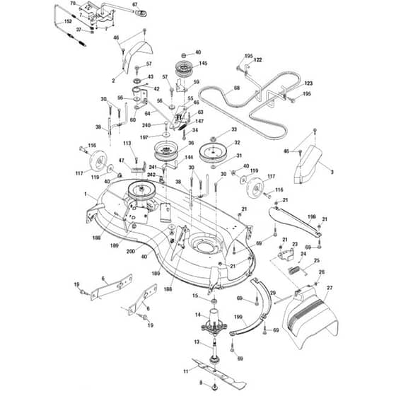 McCulloch M200-117T - 96041029800 - 2012-11 - Mower Deck - Cutting Deck Parts Diagram