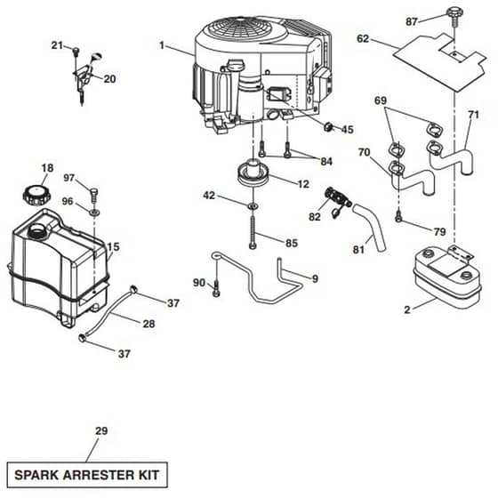 McCulloch M200-117T - 96041029801 - 2013-01 - Engine Parts Diagram