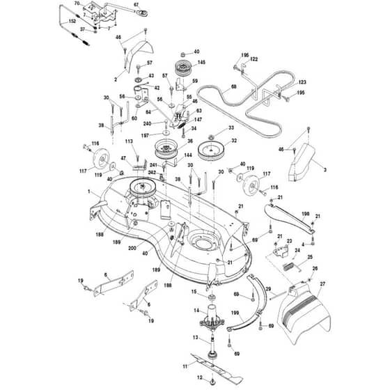McCulloch M200-117T - 96041035700 - 2013-06 - Mower Deck - Cutting Deck Parts Diagram
