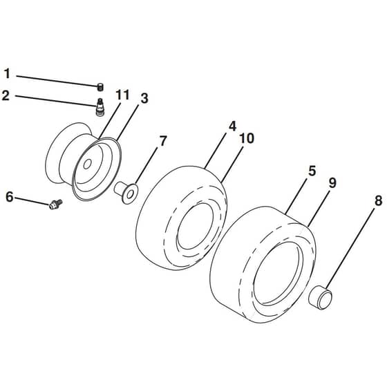 McCulloch M200-117T - 96041039200 - 2016-03 - Wheels and Tyres Parts Diagram