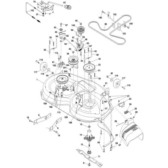 McCulloch M22042H - 96041018000 - 2010-01 - Mower Deck - Cutting Deck Parts Diagram