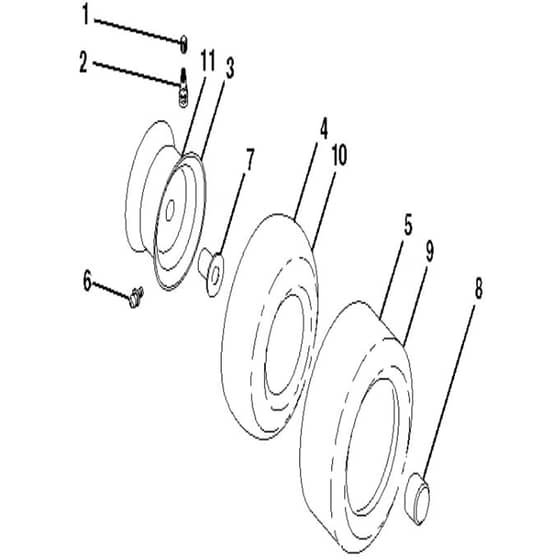 McCulloch M22042H - 96041018000 - 2010-01 - Wheels and Tyres Parts Diagram