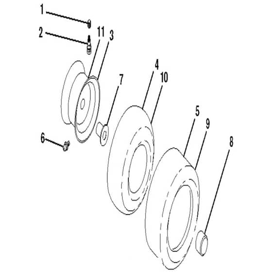 McCulloch M22042H - 96041023500 - 2011-05 - Wheels and Tyres Parts Diagram