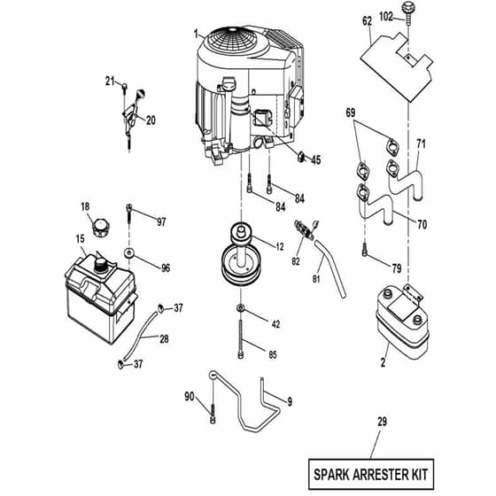 McCulloch M22042H - 96041023502 - 2013-06 - Engine Parts Diagram