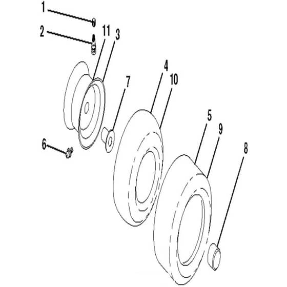 McCulloch M22042H - 96041023502 - 2013-06 - Wheels and Tyres Parts Diagram