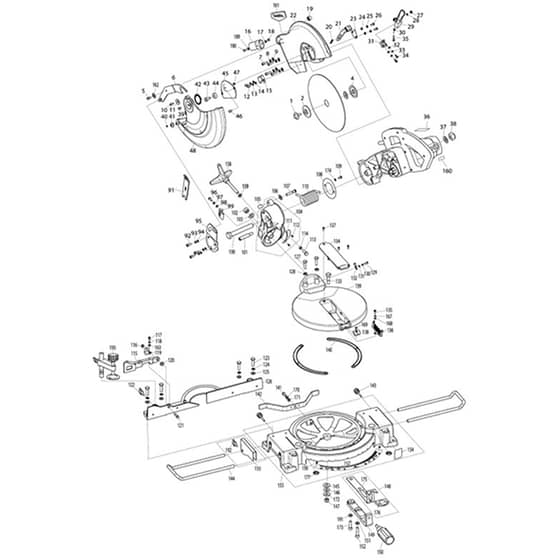 Makita M2300 - 255mm Compound Miter Saw - Power Tool 01 Diagram