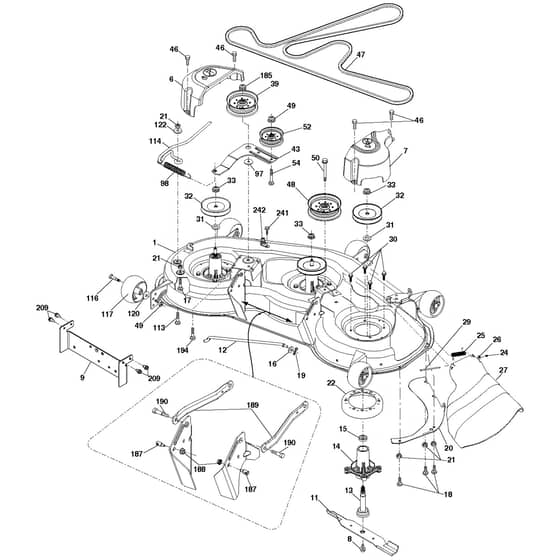 McCulloch M23-48T - 290830 - 2013-02 - Mower Deck - Cutting Deck Parts Diagram