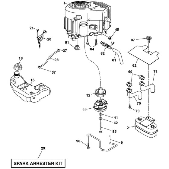 McCulloch M23-48T - 96042015000 - 2013-01 - Engine Parts Diagram