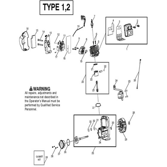 McCulloch M320 - 2010-07 - Engine Parts Diagram
