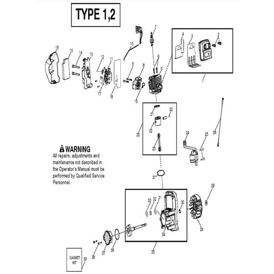McCulloch M325 - 2010-04 - Engine Parts Diagram