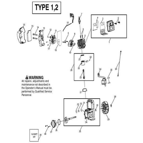 McCulloch M325 - 2010-07 - Engine Parts Diagram