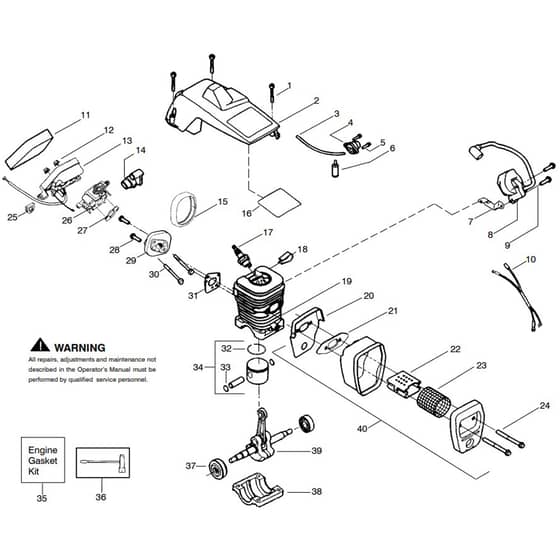 McCulloch M3616 - 2008-05 - Engine Parts Diagram