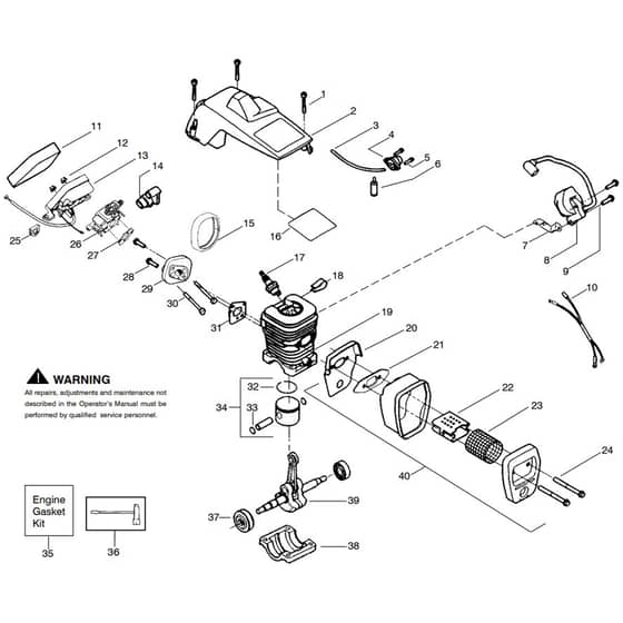 McCulloch M3816 - 2008-05 - Engine Parts Diagram