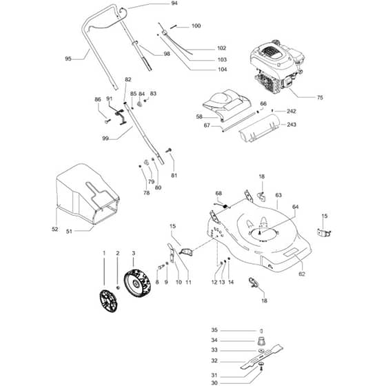 McCulloch M40-110 Classic - 96762140101 - 2016-11 - Product Complete Parts Diagram