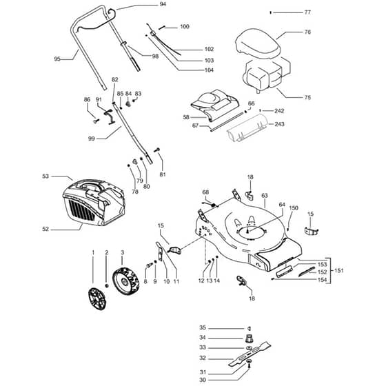 McCulloch M40-125 - 96717460105 - 2016-12 - Product Complete Parts Diagram
