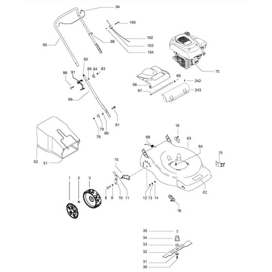 McCulloch M40-125 CLASSIC+ - 96764010100 - 2016-12 - Product Complete Parts Diagram