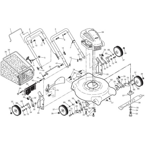 McCulloch M4553 CM - 96131001502 - 2008-09 - Product Complete Parts Diagram