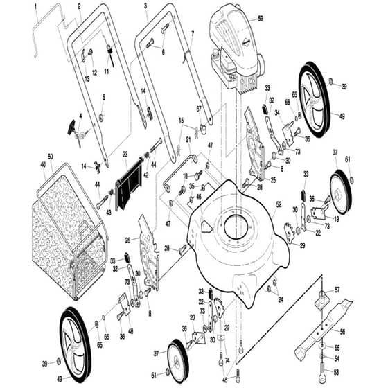 McCulloch M4553 CMHW - 96131001402 - 2007-01 - Product Complete Parts Diagram