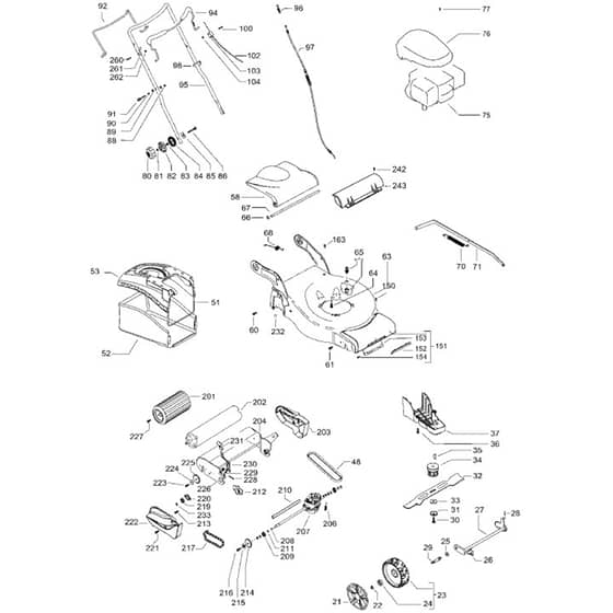 McCulloch M46-140 R Rear Roller - 2013-01 - Product Complete Parts Diagram