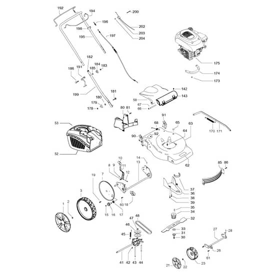 McCulloch M46-150WR CLASSIC - 96770760100 - 2018-01 - Product Complete Parts Diagram