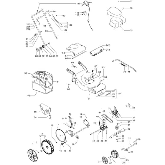 McCulloch M46-160 AWRPX - 96719480104 - 2015-04 - Product Complete Parts Diagram