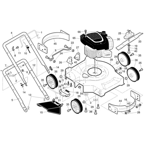 McCulloch M51-125 - 96111003500 - 2013-01 - Product Complete Parts Diagram
