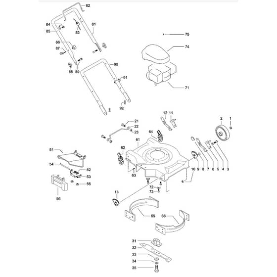 McCulloch M51-125M - 96111003603 - 2016-03 - Product Complete Parts Diagram