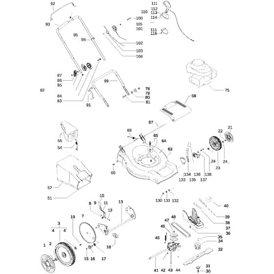 McCulloch M51-135 CMDWA - 966047701 - 2009-09 - Product Complete Parts Diagram