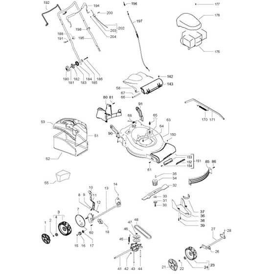 McCulloch M51-140 R - 96708680101 - 2018-02 - Product Complete Parts Diagram
