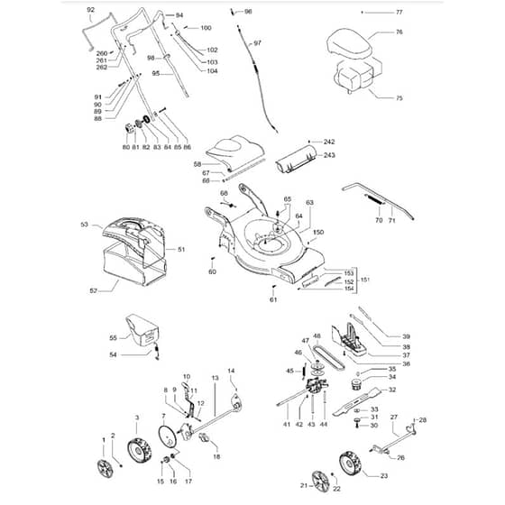 McCulloch M51-140 R - 96717370103 - 2013-01 - Product Complete Parts Diagram